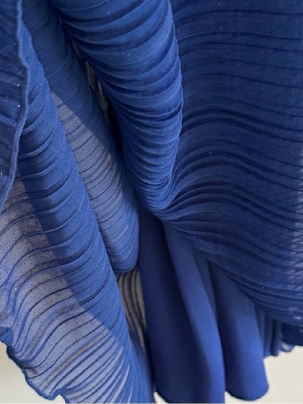 le chateau Royal Blue Pleated Halter Mini Dress - Picture 7 of 8